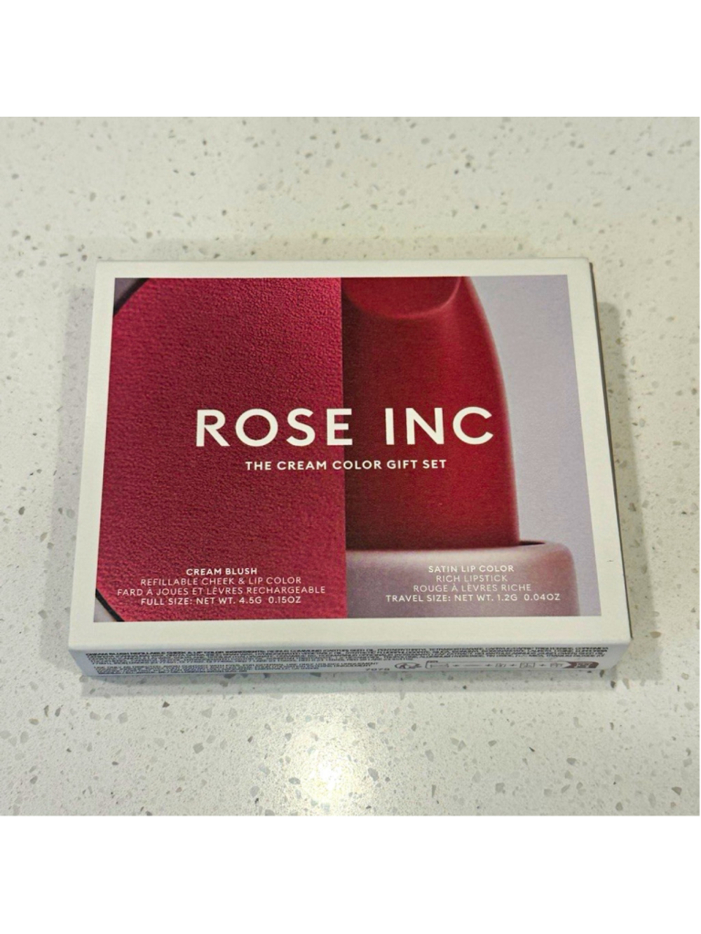 ROSE INC The Cream Color Gift Set | Blush Hibiscus + Lip Poetic Travel 2pc